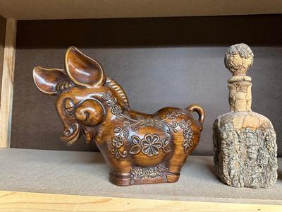 DONKEY COIN BANK AND OTHER HOME DECOR ITEMS