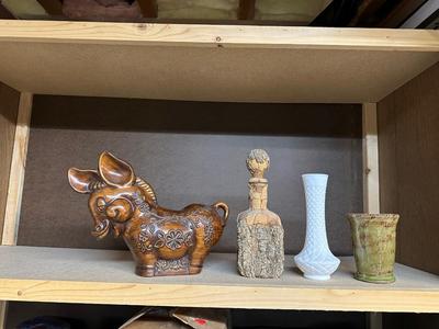 DONKEY COIN BANK AND OTHER HOME DECOR ITEMS