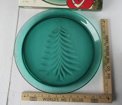 Vintage Indiana Glass Christmas Tree Serving Tray