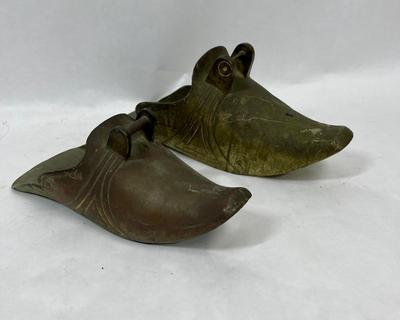 2 Brass Conquistador Stirrup Shoes