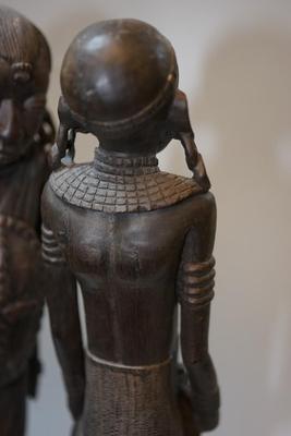 HAND CARVED AFRICAN FIGURES PAIR