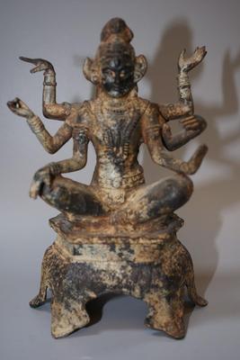 HINDU / EASTERN INDIA DIETY SHIVA METAL FIGURINE SCULPTURE