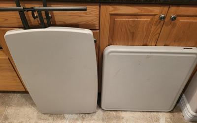 2 SMALLER FOLDING TABLES