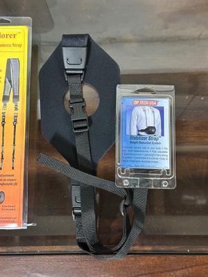 ADJUSTABLE CAMERA STRAP, STABILIZER STRAP AND LENS CRADLE