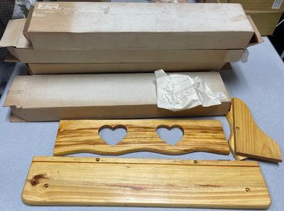 Wood County Home Shelf Wall Decor with cut-out Heart need assembly