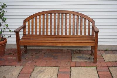 SMITH AND HAWKIN WOODEN TEAK GARDEN BENCH
