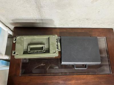 AMMO BOX AND PISTOL CARRY CASE