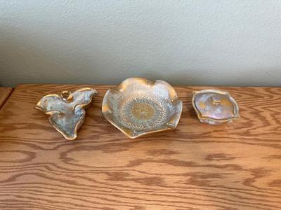 BLUE AND GOLD STANGL POTTERY