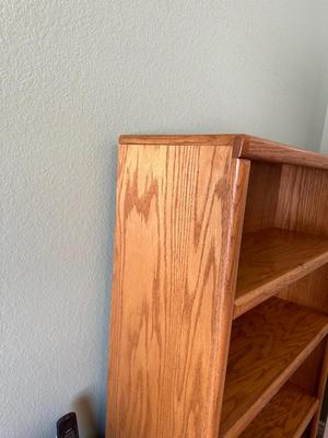 SOLID WOOD BOOKCASE WITH ADJUSTABLE SHELVES