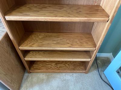SOLID WOOD BOOKCASE WITH ADJUSTABLE SHELVES
