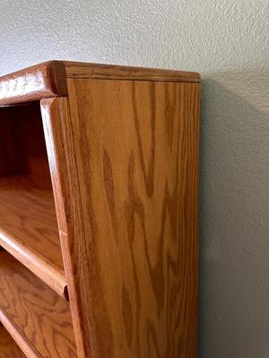 SOLID WOOD BOOKCASE WITH ADJUSTABLE SHELVES