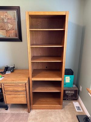 SOLID WOOD NARROW BOOKCASE