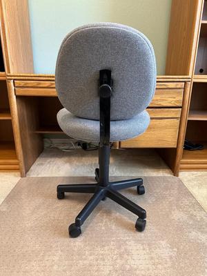 SOLID WOOD DESK WITH CHAIR AND FLOOR MAT