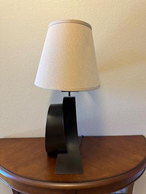 CONTEMPORARY IRON ARCHED LAMP