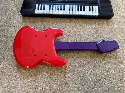 TOY GUITAR AND KEYBOARD