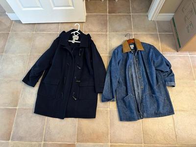 COLDWATER CREEK DENIM JACKET AND LL BEAN COAT (XL)
