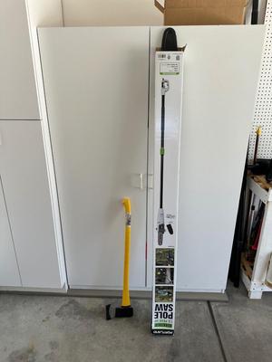ELECTRIC POLE SAW AND A HAND AXE