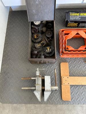 WOOD CHISELS, SOCKETS, TUBING BENDER AND MORE