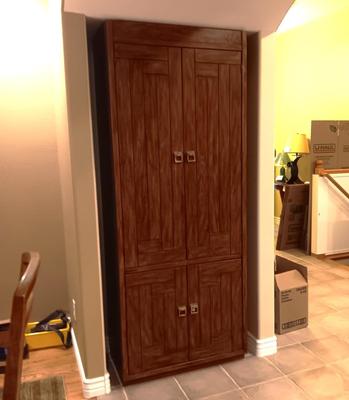 DREXEL WOODBRIAR MID-CENTURY LOCKING BAR CABINET