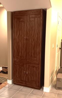 DREXEL WOODBRIAR MID-CENTURY LOCKING BAR CABINET