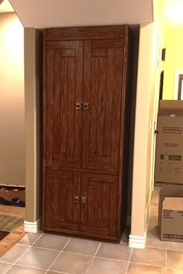 DREXEL WOODBRIAR MID-CENTURY LOCKING BAR CABINET