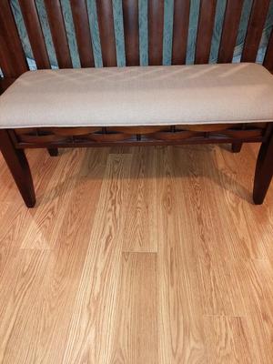 Cushioned bed bench