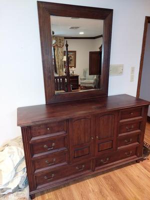 Dresser and mirror
