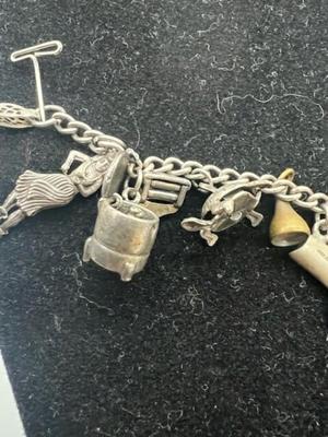 Vintage Sterling Silver Charm Bracelet