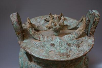 ANTIQUE CHINESE BRONZE DING FOOD CENSER POSSIBLE SONG DYNASTY