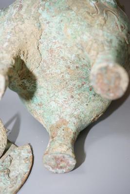 ANTIQUE CHINESE BRONZE DING FOOD CENSER POSSIBLE SONG DYNASTY