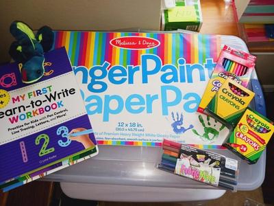 FINGER PAINT PAPER AND CHILDREN'S ACTIVITY BOOKS