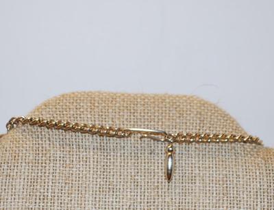 34 Snake-Style Gold Tone Circles Necklace 17" L