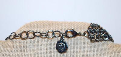 Showy Black Faceted Acrylics Necklace 16" L