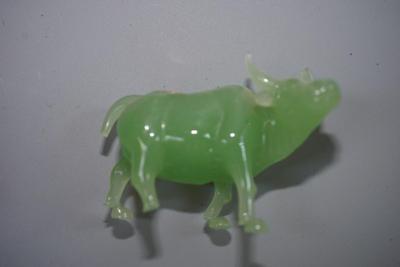 GROUPING OF ASIAN STYLE DECORATIVE. TO INCLUDE CINNABAR BOX., SOAPSTONE CARVED FIGURE