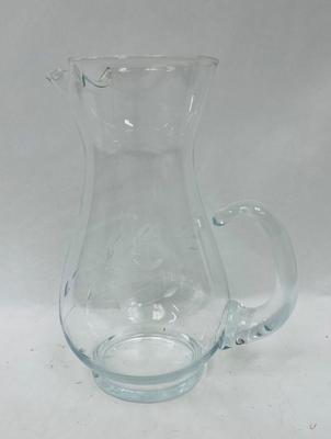 Princess House Crystal Pitcher etched