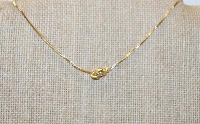 "Circle of Brilliant Stones" PENDANT (½" Diameter) on a Gold Tone Necklace Chain 17" L