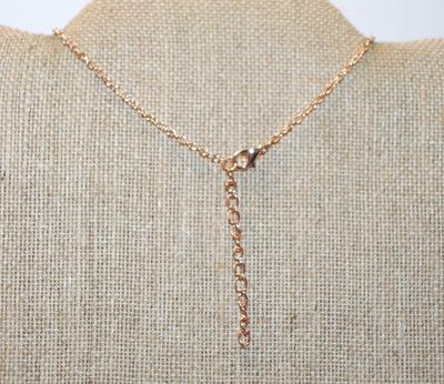 Rose Gold "Rose Stem" PENDANT (1½" x ¾") on a Rose Gold Necklace Chain 20" L