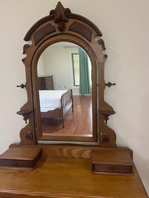 Antique Victorian Dresser with Adjustable Mirror