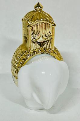 VIntage 1970 Avon Royal Milk Glass Elephant with some Charisma Cologne still inside