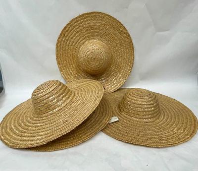 Lot of 4 Straw Wide Brim Hats