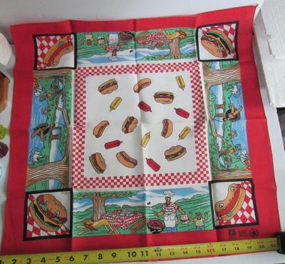 Nice Clean Looks Unused Square BBQ Theme Tablecloth