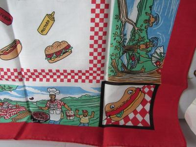 Nice Clean Looks Unused Square BBQ Theme Tablecloth
