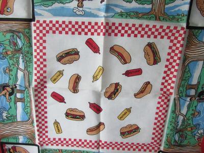 Nice Clean Looks Unused Square BBQ Theme Tablecloth