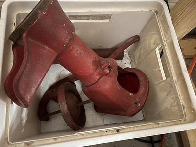 Red Cast Iron Hand Water Pump