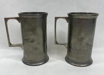 Vintage Pewter Mug Pair