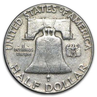 $1 FV 90% Silver Franklin Half Dollars