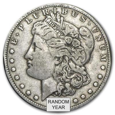 1878-1904 Morgan Silver Dollar - F+ - Qty 5 - (Random Years)