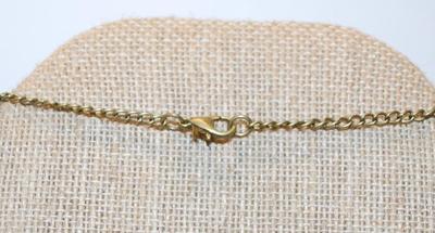 Large Blues Bejeweled Butterfly PENDANT (3" x 1¾") on a Long Brass Colored Necklace Chain 31" L