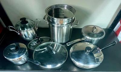 13-Piece Mixed Lot of Stainless Steel Cookware