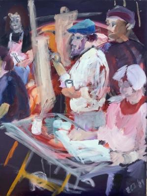 151 "Class" Fort Mason 1989 Oil on Canvas by Ellen Into